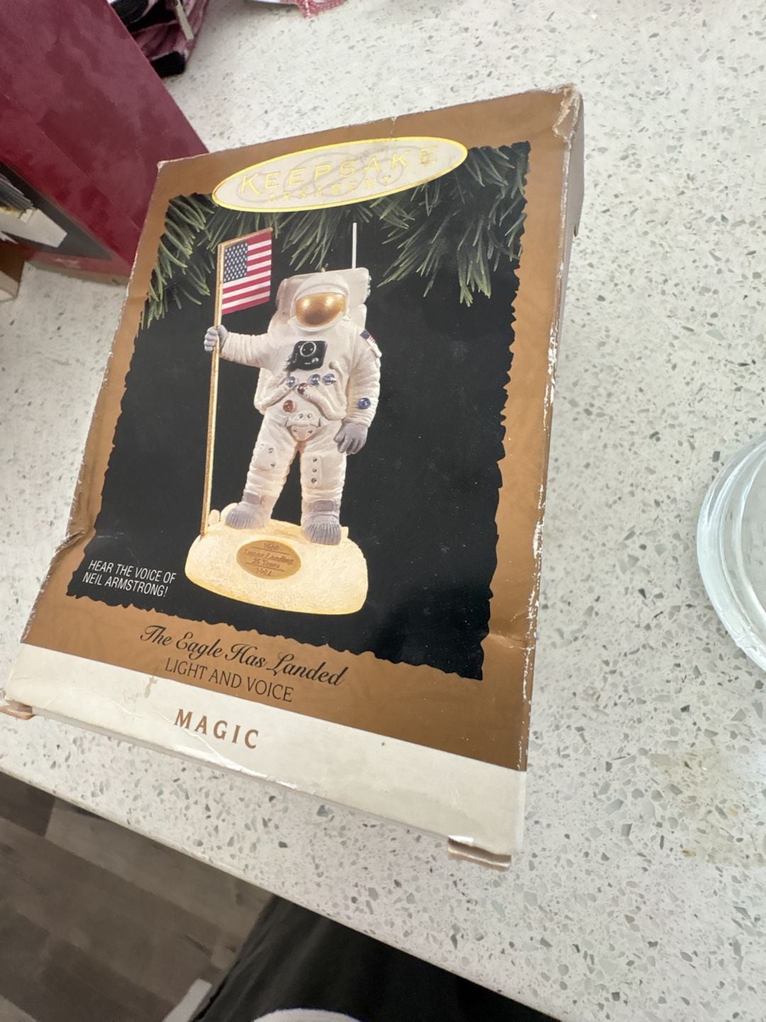 New Hallmark Keepsake The Eagle Has Landed Ornament Never been out of box
Box shows some wear. However it's never been opened 4