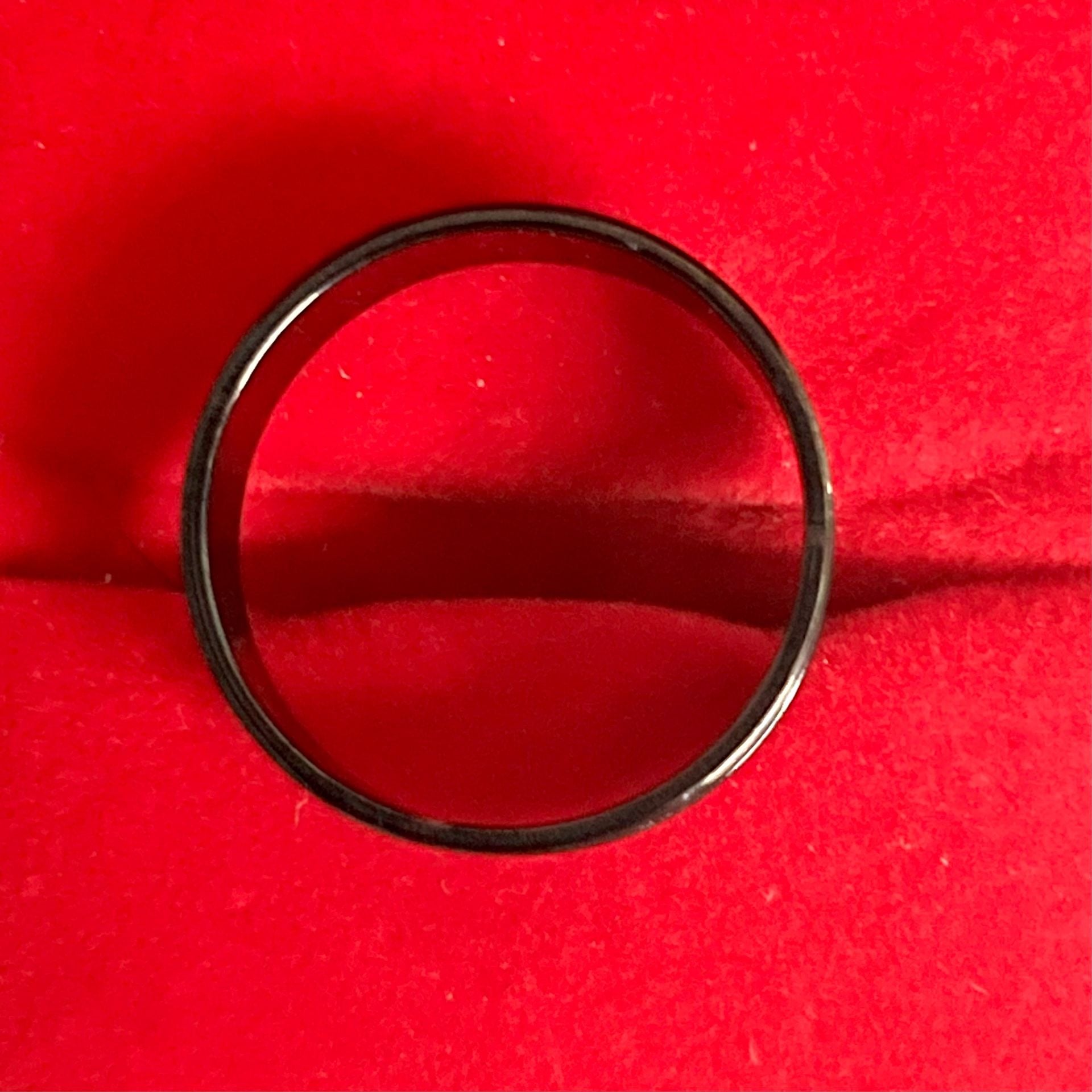 Black Tungsten Laser Etched Hearts 6mm Band Unisex Ring Size 9 4