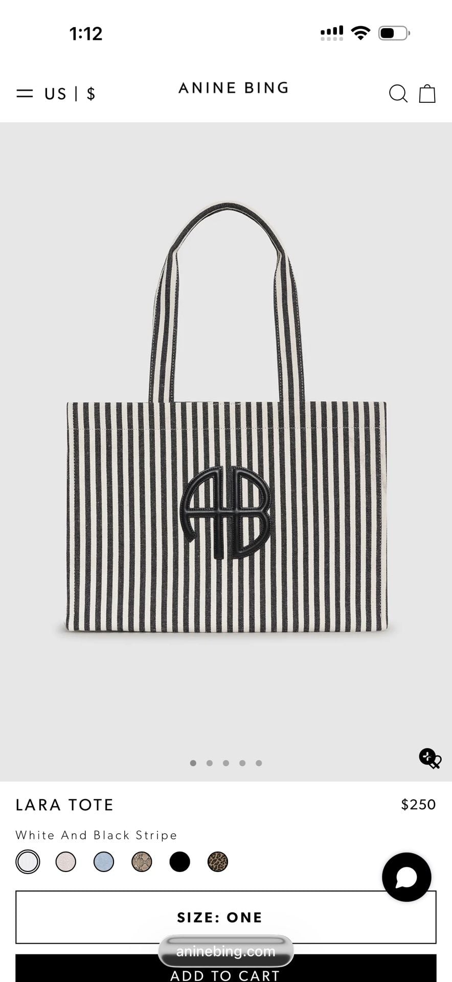 Anine Bing Lara Tote bag brand new. “dust bag included “ 2