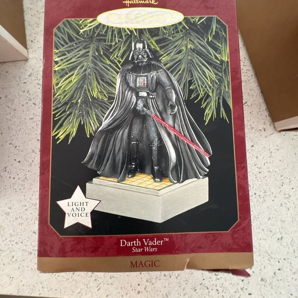 Hallmark Darth Vader Star Wars 1997 Keepsake Ornament Light and Voice