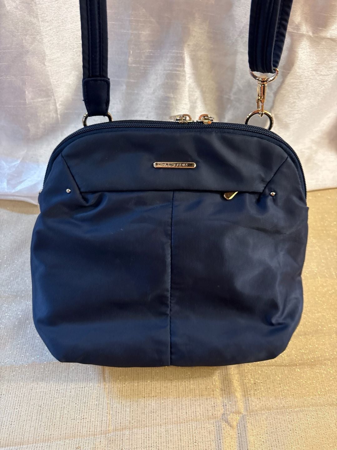 Travelon Anti-Theft Navy Blue Nylon Crossbody Bag 7