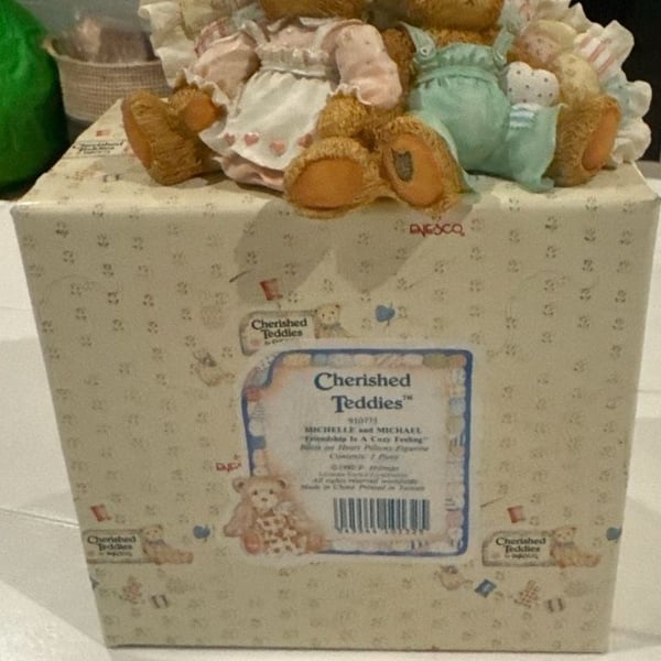 Cherished Teddies Michelle & Michael Figurine With Box #910775