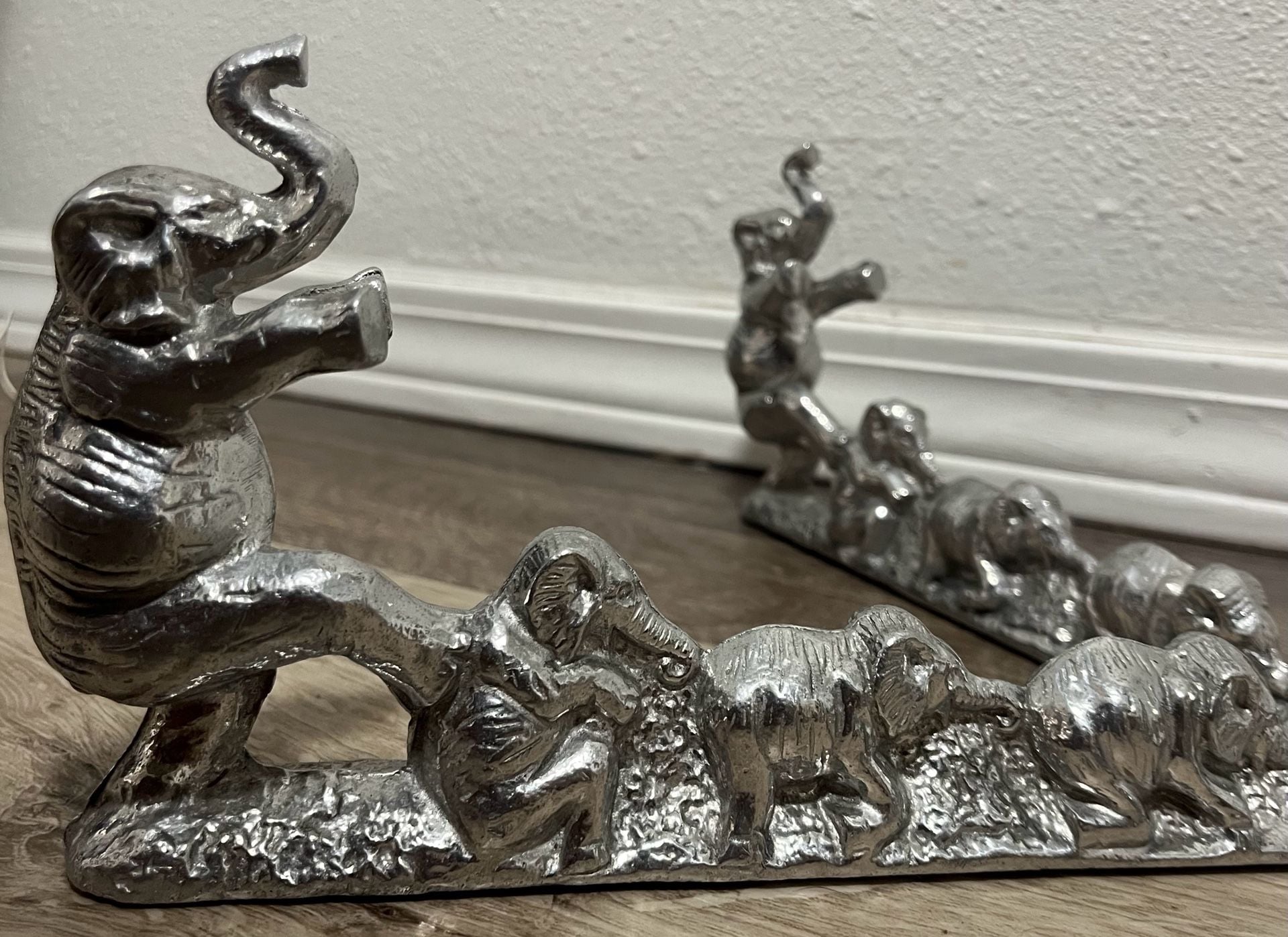 Arthur Court Elephant Casserole Dish Holder Cast Aluminum Stand 2