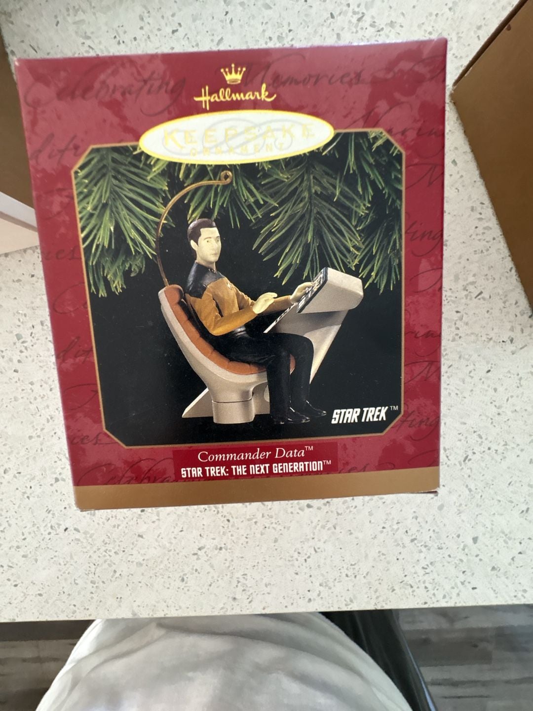 New Hallmark Star Trek Commander Data 1997 Keepsake Ornament. Never been opened!! 2
