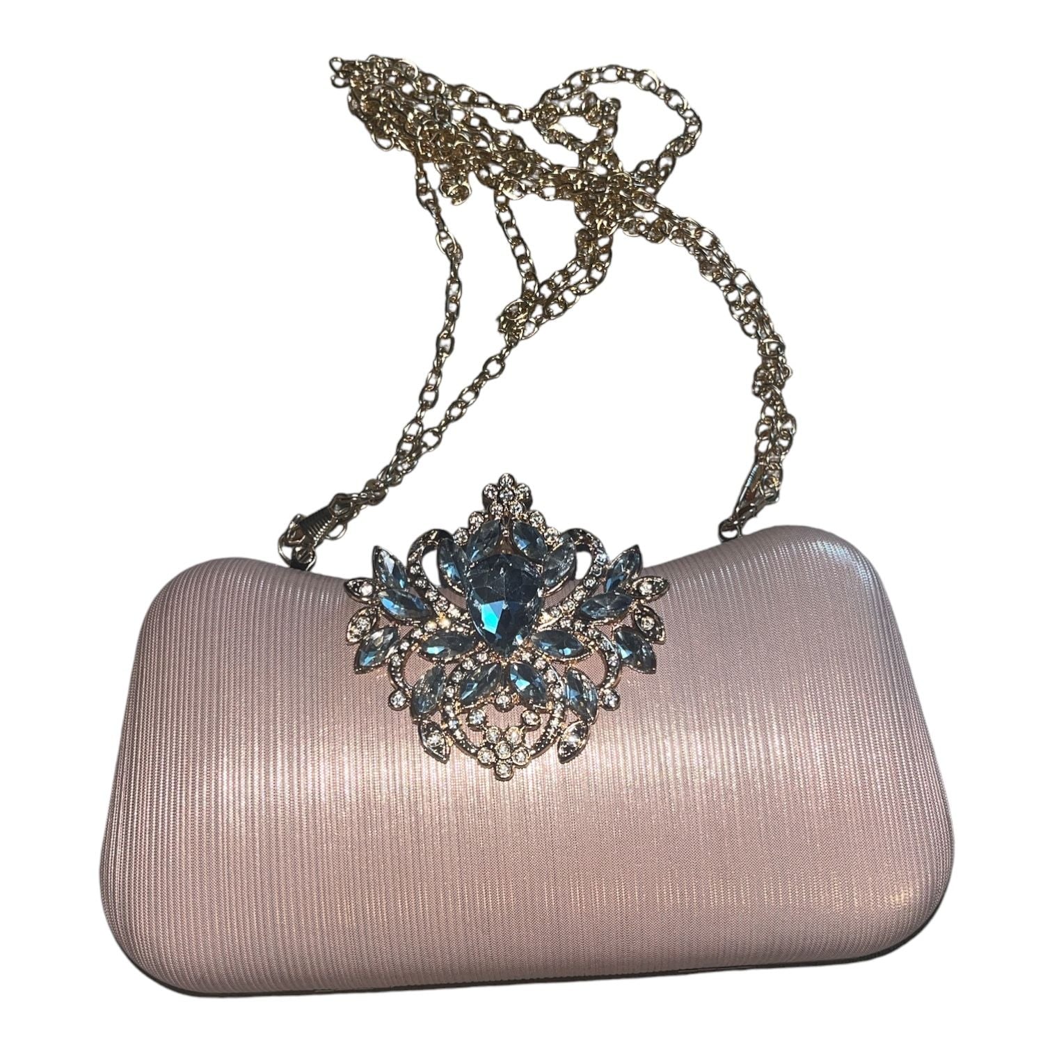 Evening Clutch Rhinestone Crystal Embellished Party Wedding Purse 2