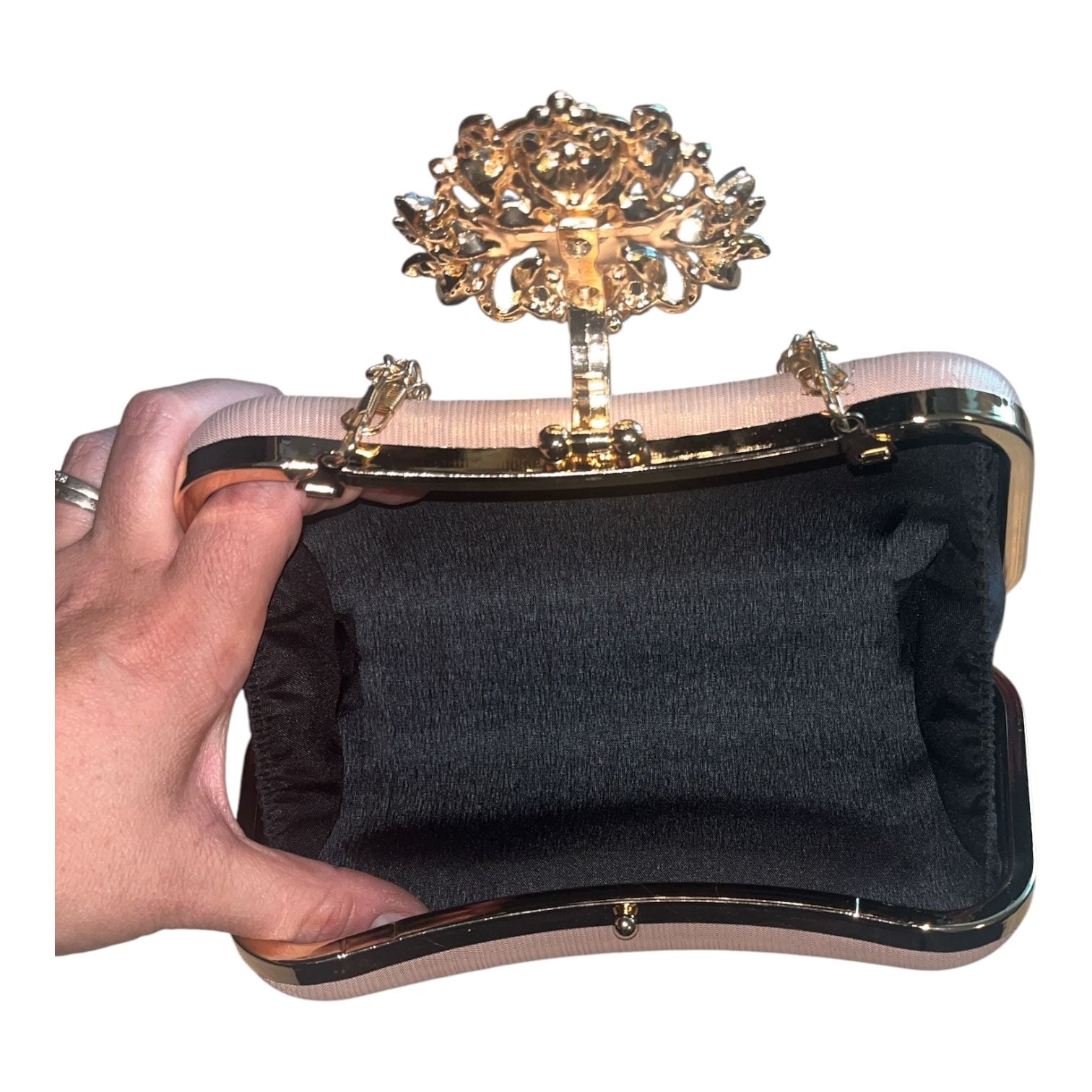 Evening Clutch Rhinestone Crystal Embellished Party Wedding Purse 4