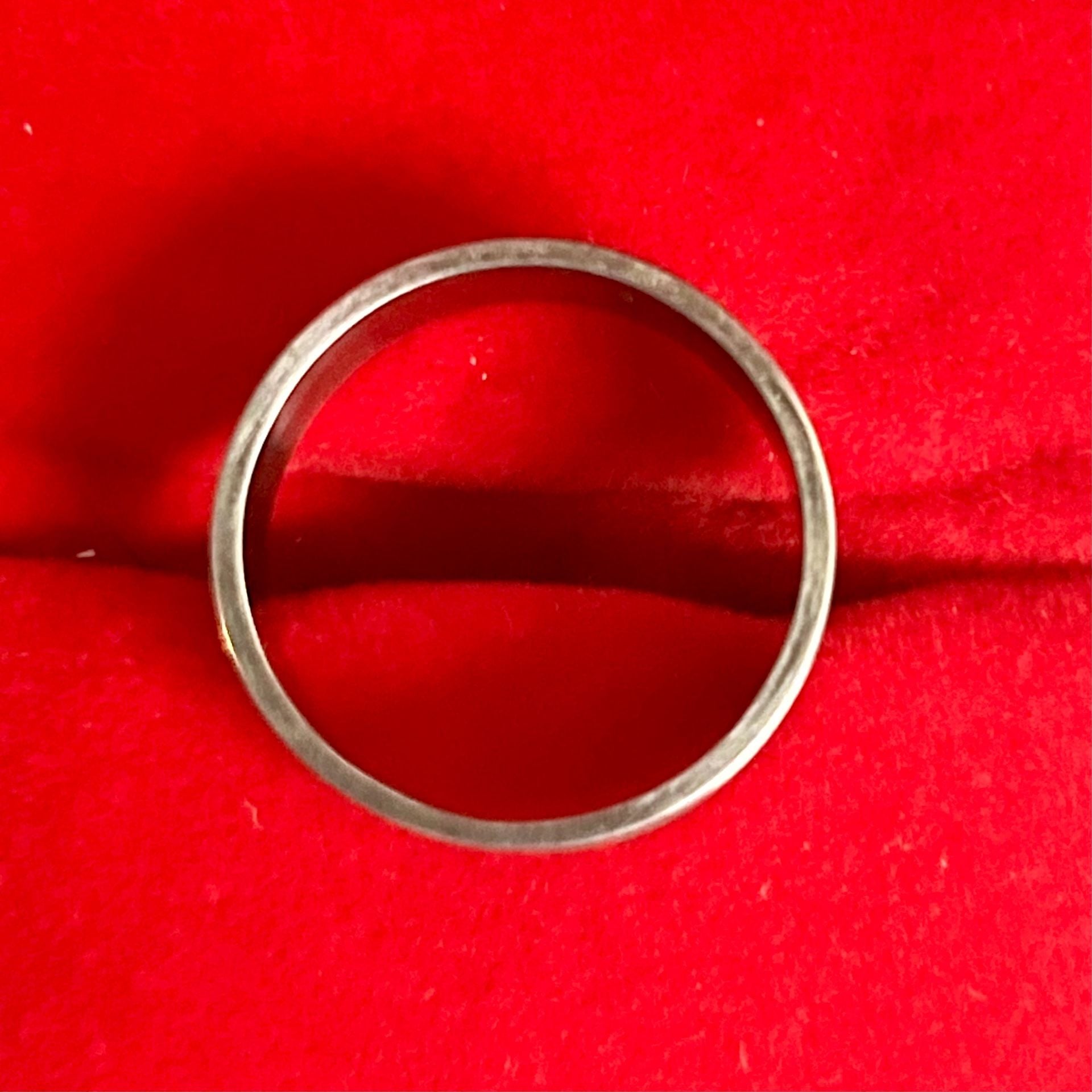 Tungsten Titanium Steel Silver 6mm Textured Grooved Band Size 9 4
