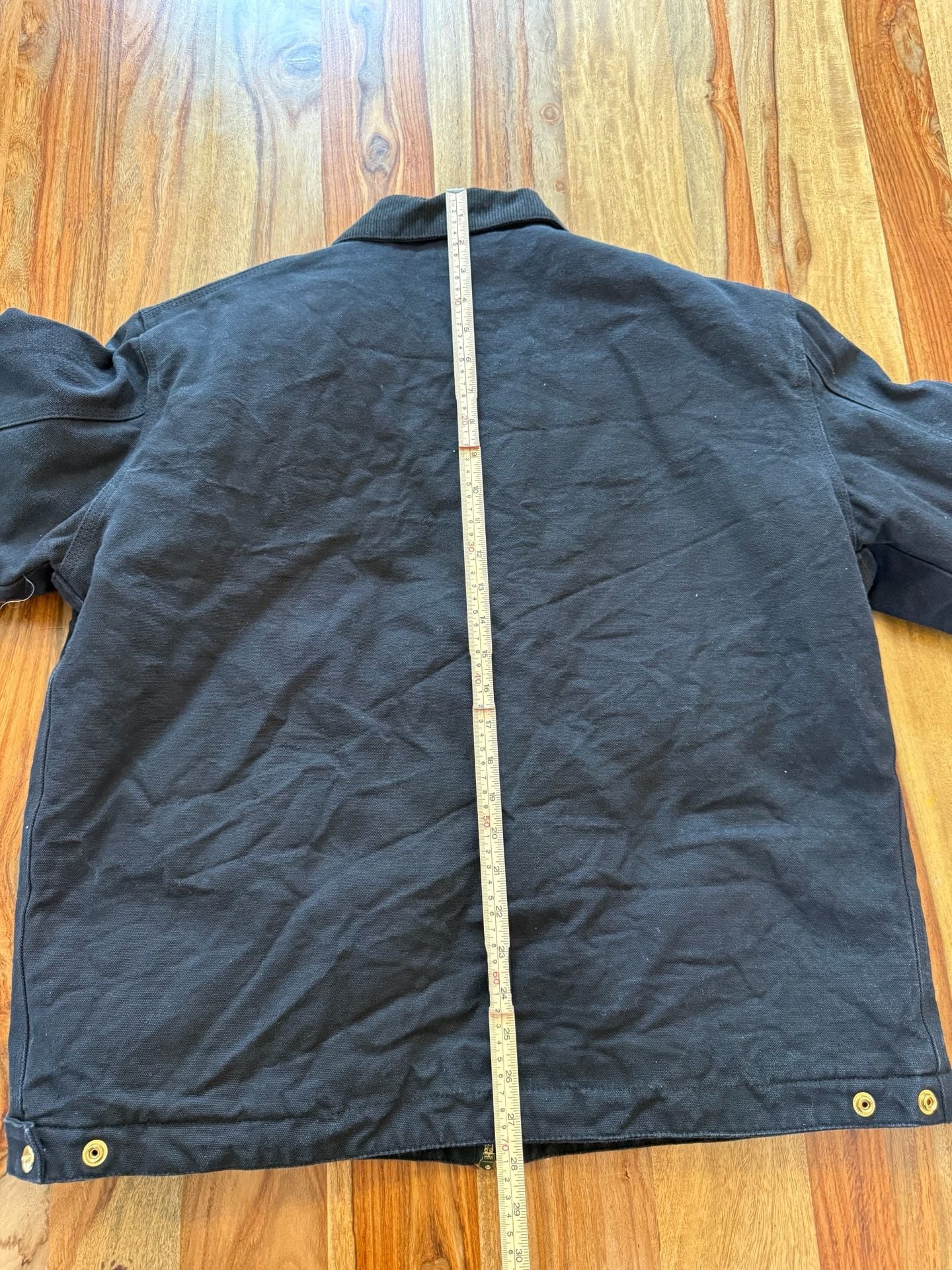 Carhartt WIP Detroit Jacket Size L Black Canvas Quilted 9