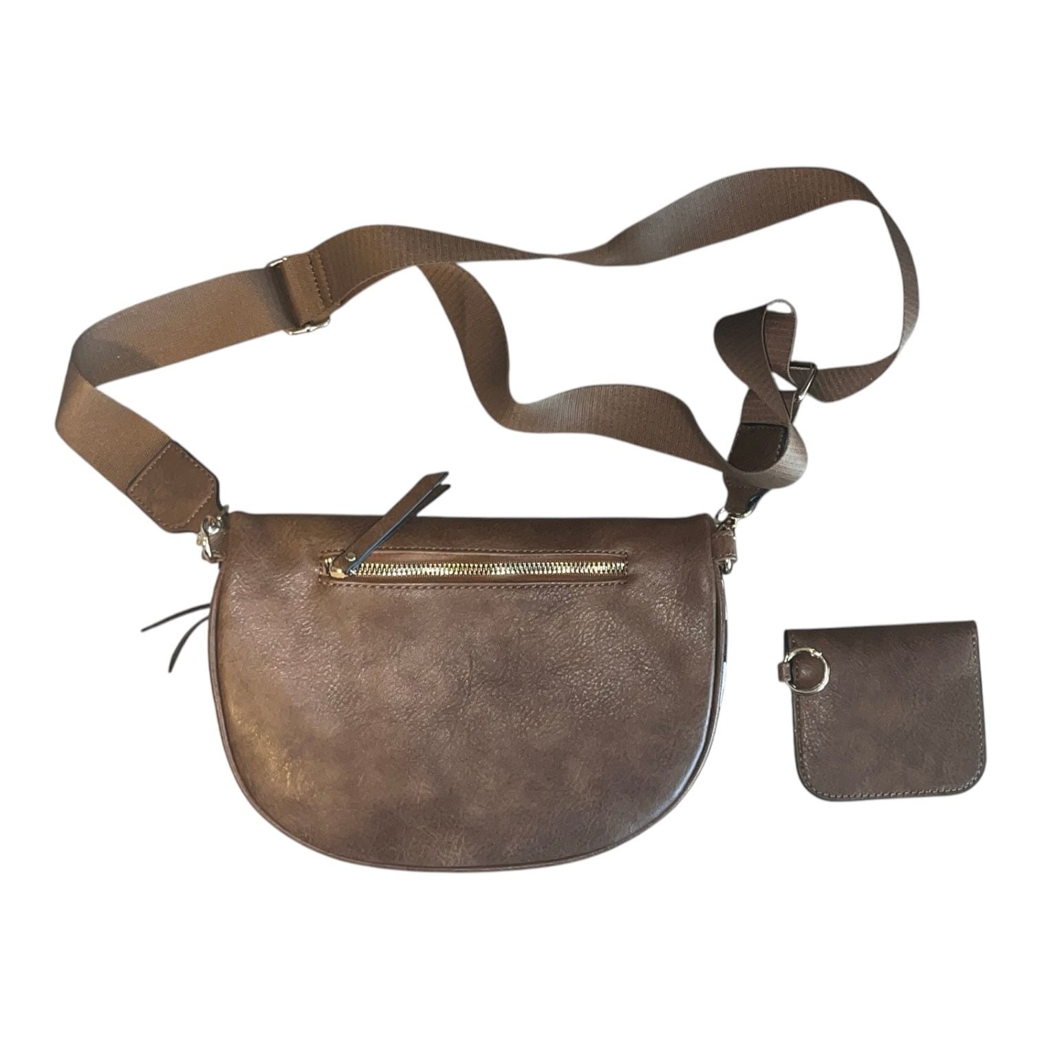 Checkered Canvas Crossbody Sling Bum Bag With Small Wallet Pouch 2