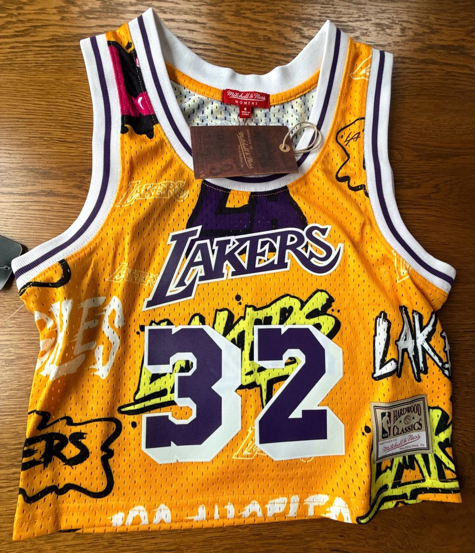 Mitchell & Ness Los Angeles Lakers Magic Johnson 1985 Crop Tank Size S 2
