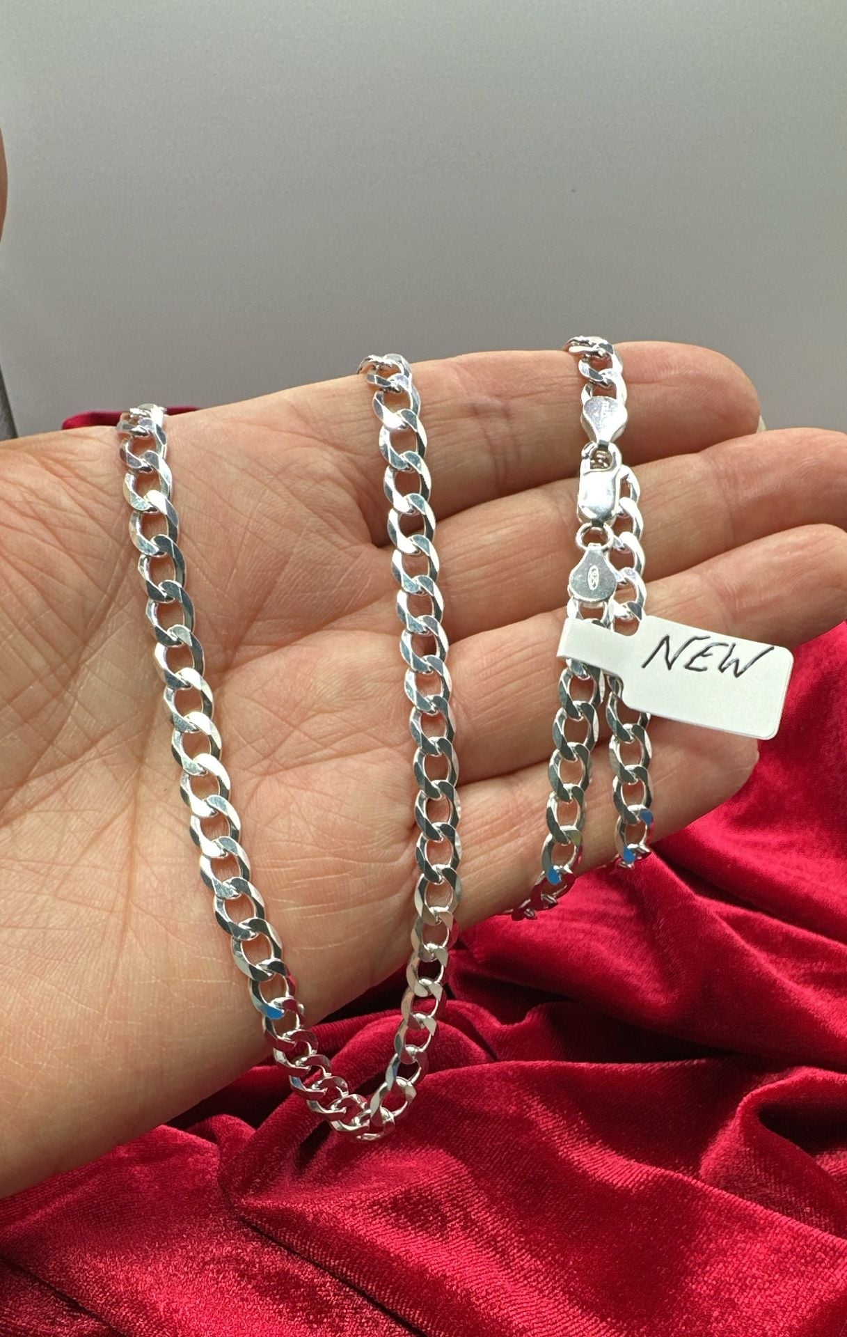 6 mm Cuban Curb Link Chain Necklace in Solid 925 Sterling Silver β 2