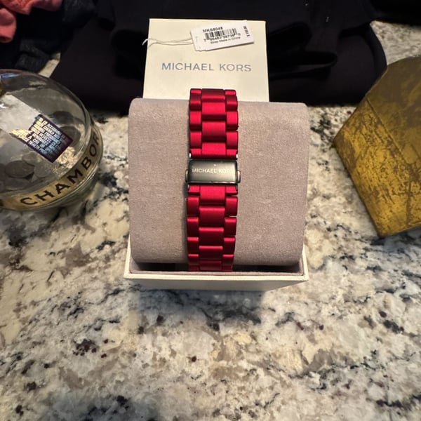 Michael Kors MKS8048 Red Watch Strap