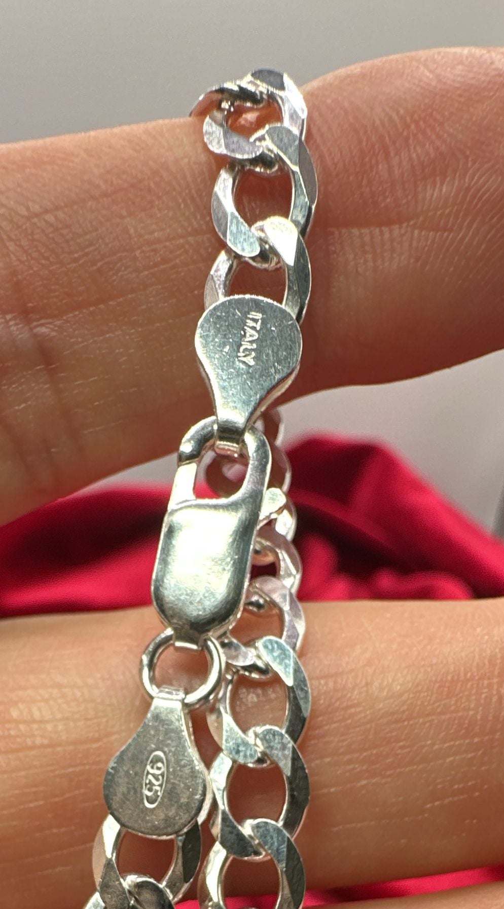 6 mm Cuban Curb Link Chain Necklace in Solid 925 Sterling Silver β 3