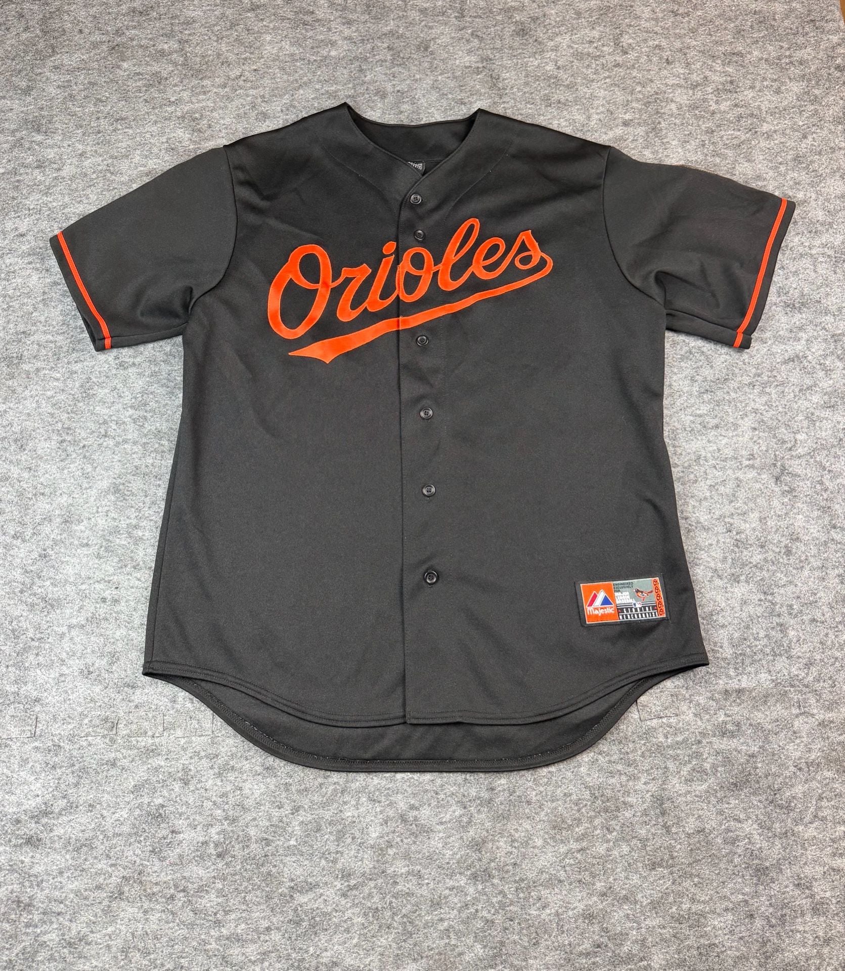 Majestic Baltimore Orioles MLB Baseball Jersey Size L Black 2