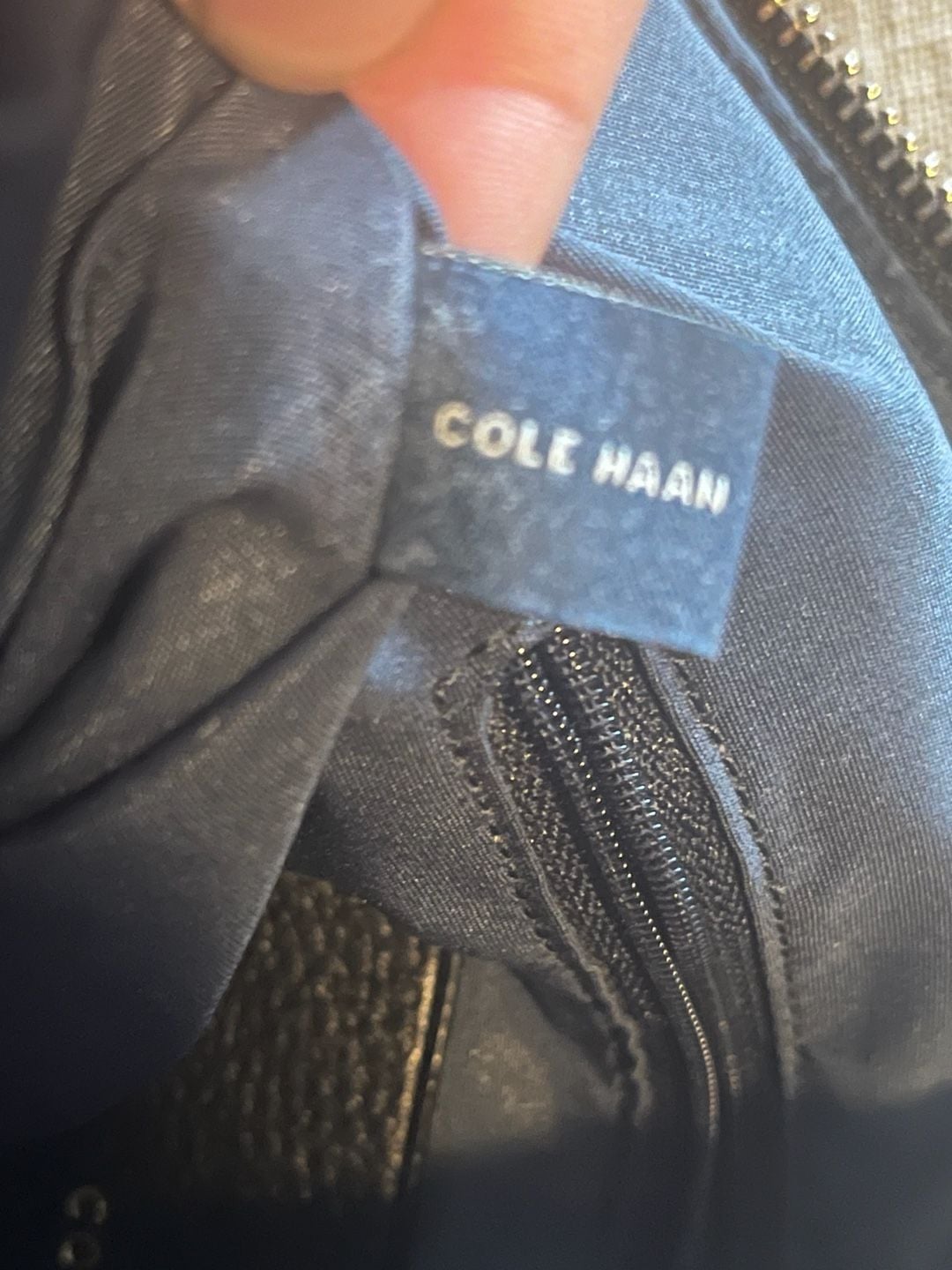 Cole Haan Black Leather Woven Braid Crossbody Hobo Shoulder Bag 5