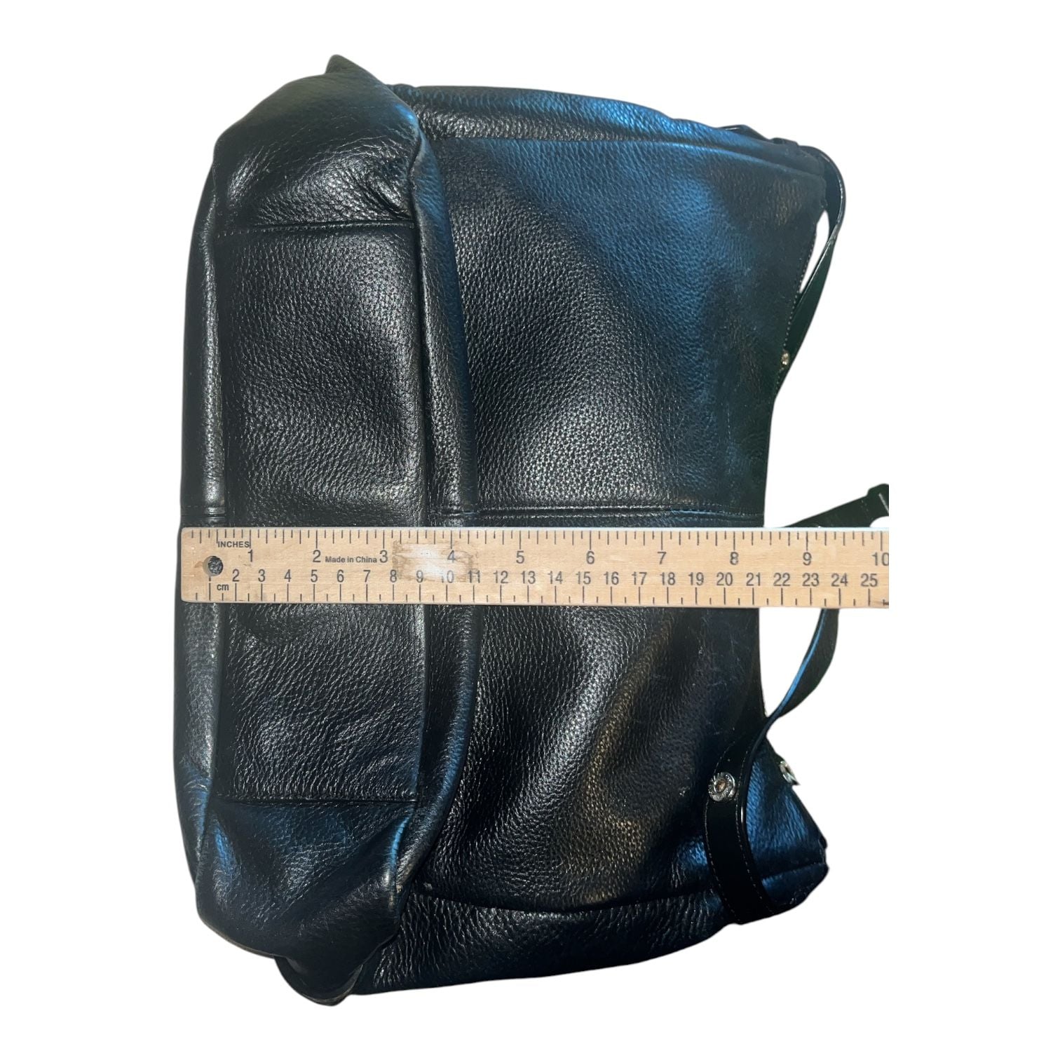 Cole Haan Black Leather Woven Braid Crossbody Hobo Shoulder Bag 9