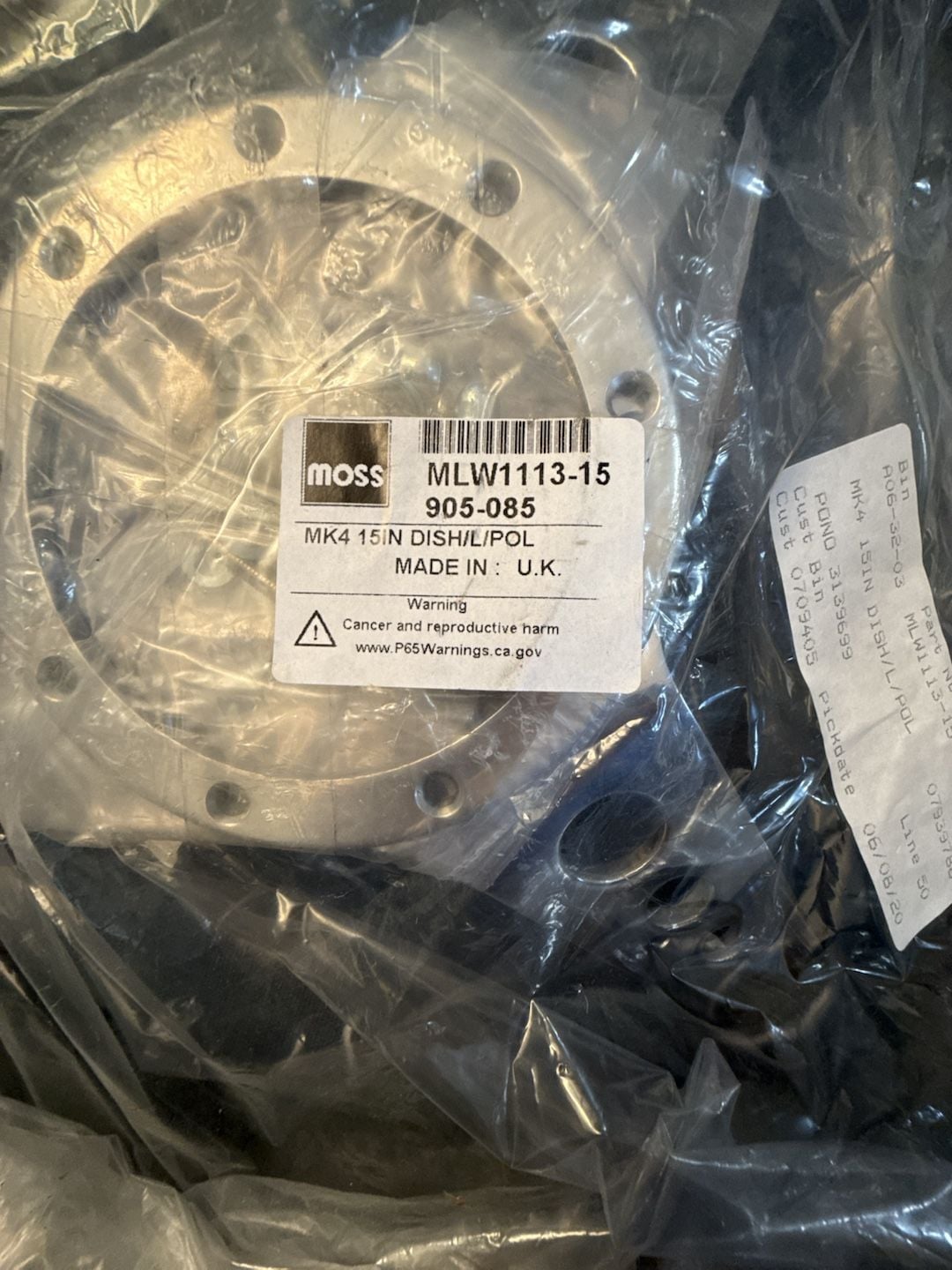 Moto-Lita Mk4 15 Inch Dish Polished Steering Wheel 4