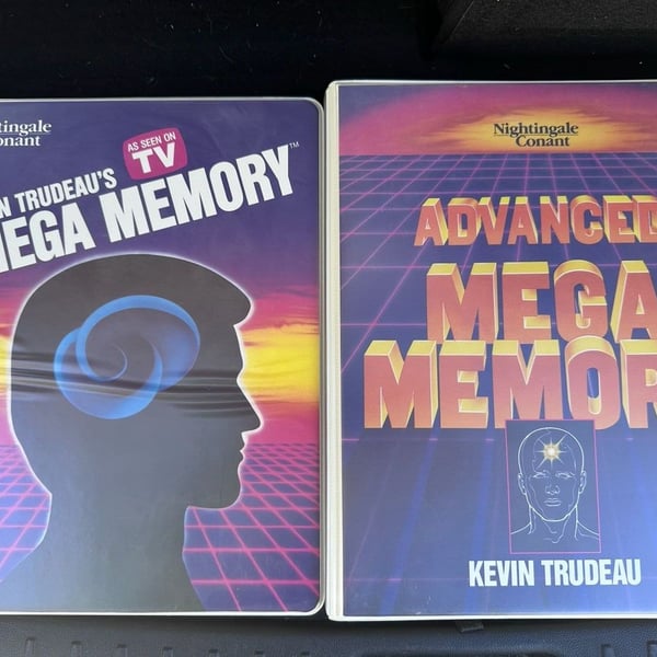 Vintage Kevin Trudeau Mega Memory and Advanced Mega Memory Audio Sets