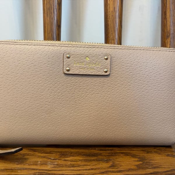 Kate Spade Grove Street Neda Zip Around Leather Wallet Warm Vellum
