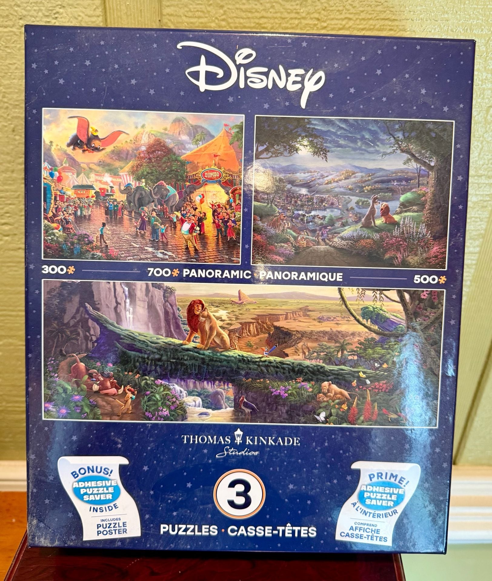 Disney Thomas Kinkade Studios 3-Puzzle Set – NEW / Never Opened 1