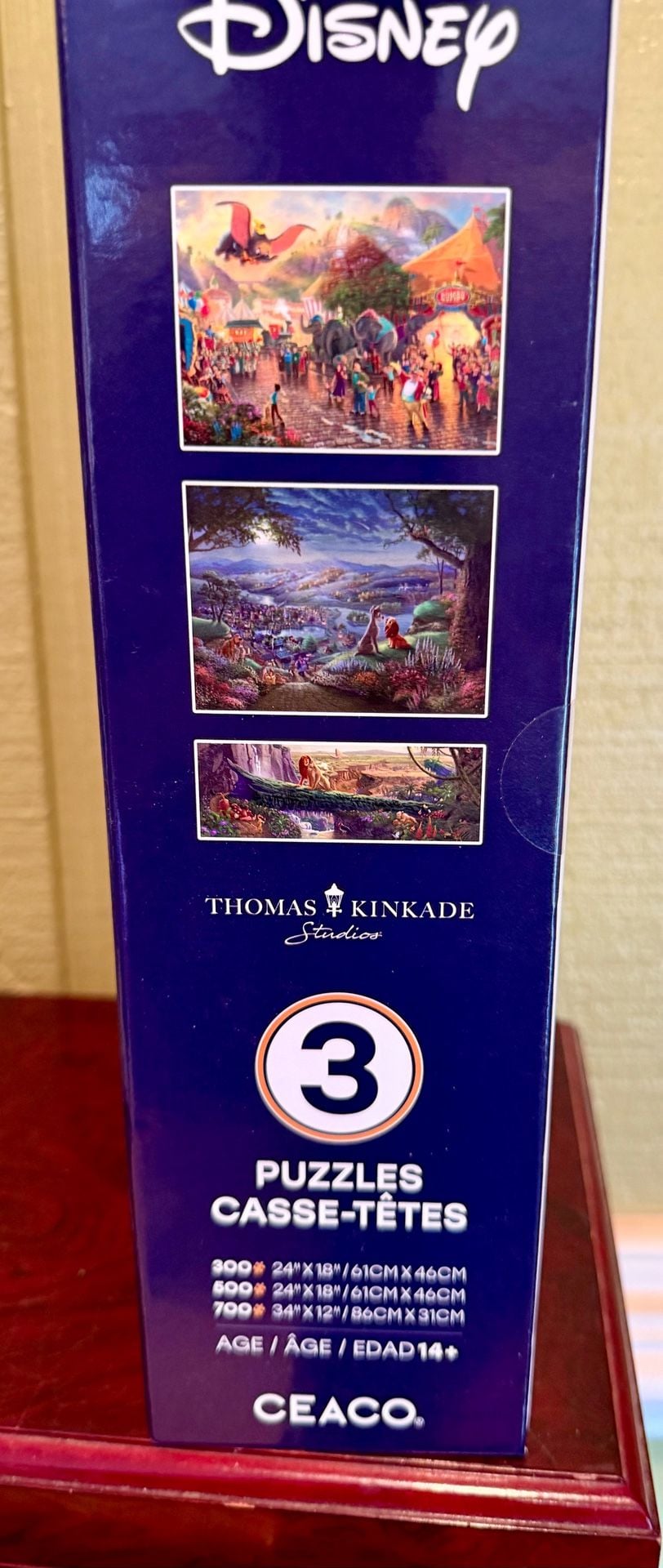 Disney Thomas Kinkade Studios 3-Puzzle Set – NEW / Never Opened 2