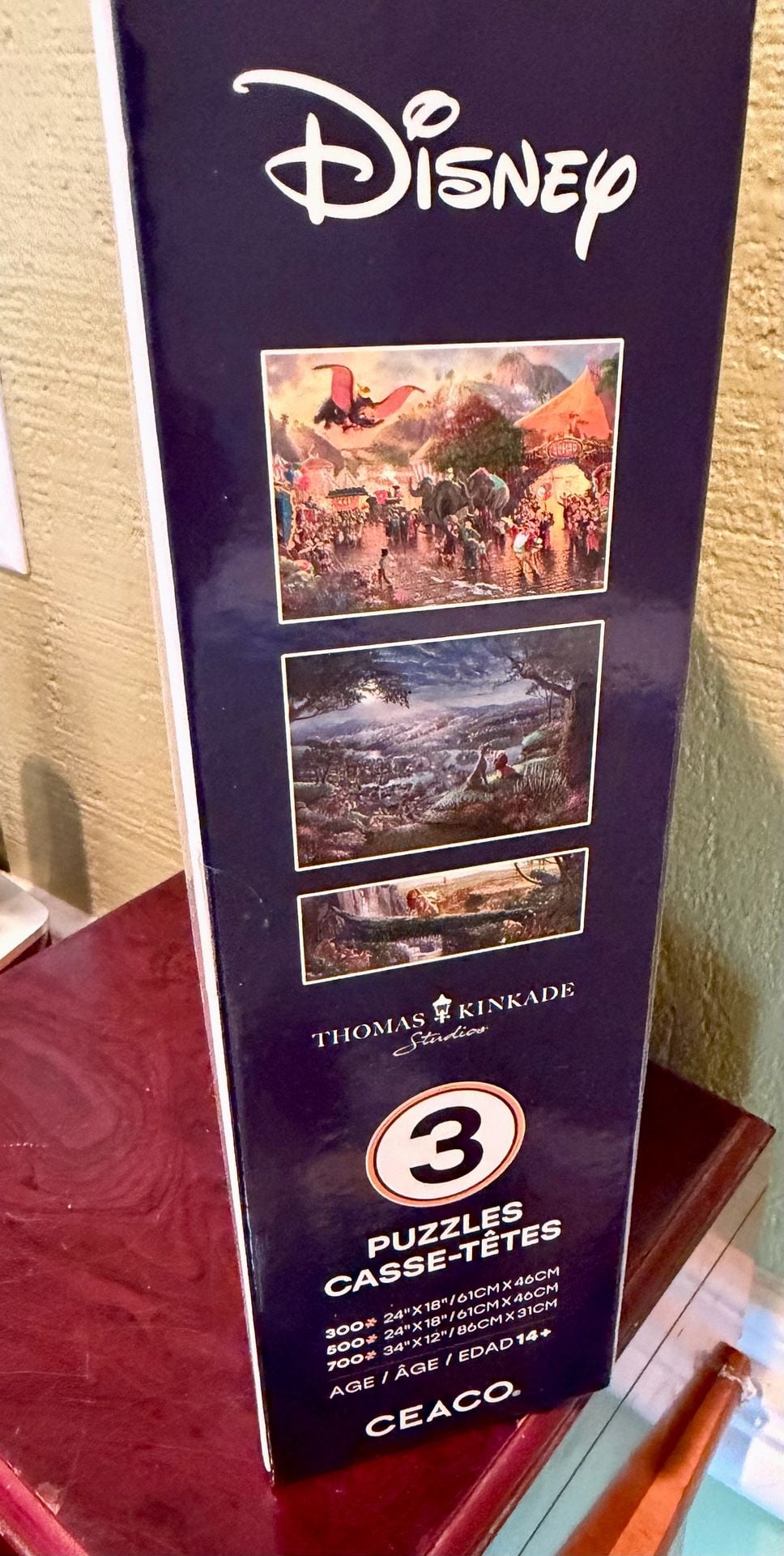 Disney Thomas Kinkade Studios 3-Puzzle Set – NEW / Never Opened 3
