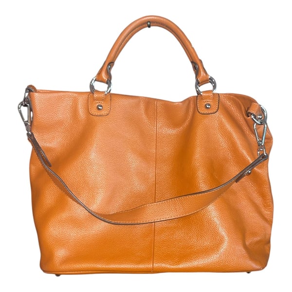 Kattee Leather Hobo Satchel Handbag Shoulder Bag Orange