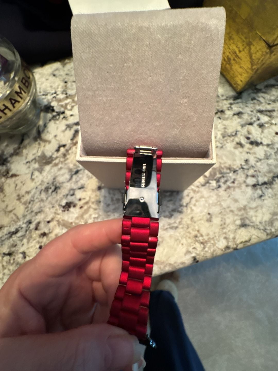 Michael Kors MKS8048 Red Watch Strap 4