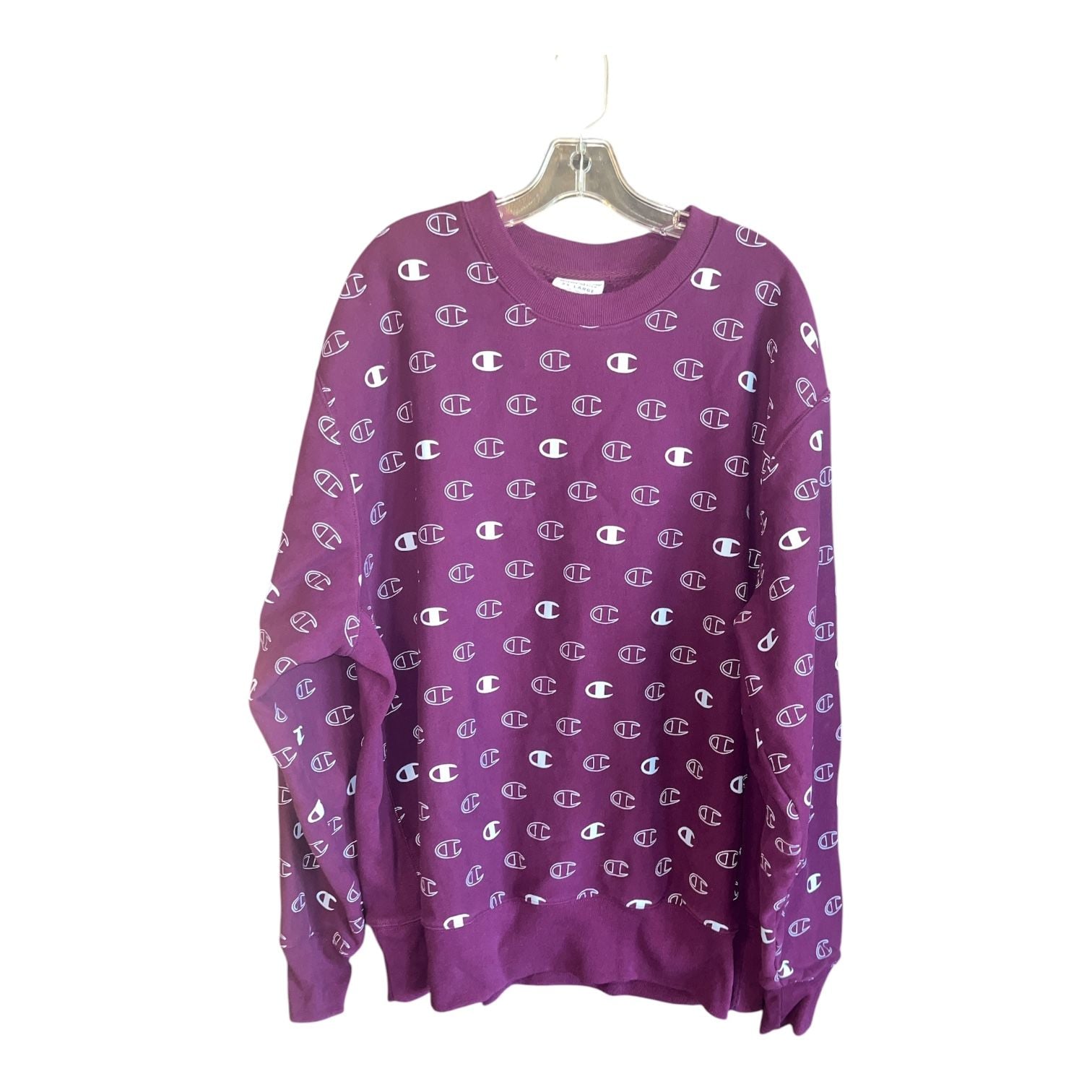 Champion Reverse Weave All Over Print Crewneck Size 2X-Large Purple 2