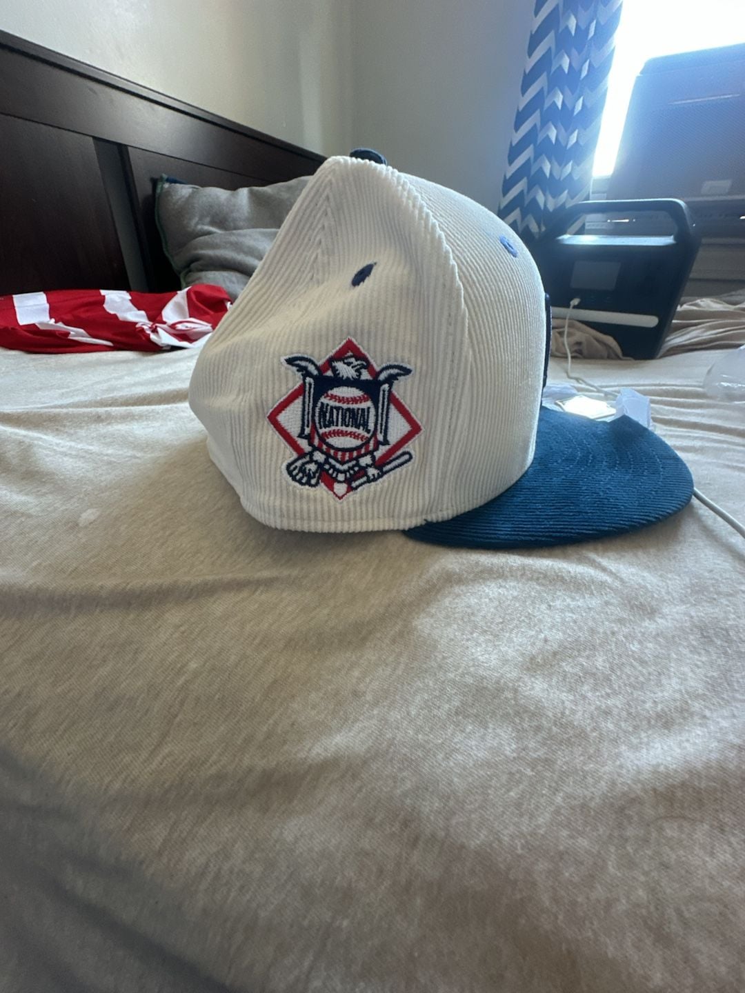 New Era Los Angeles Dodgers Corduroy 59FIFTY Fitted Hat White Blue 4