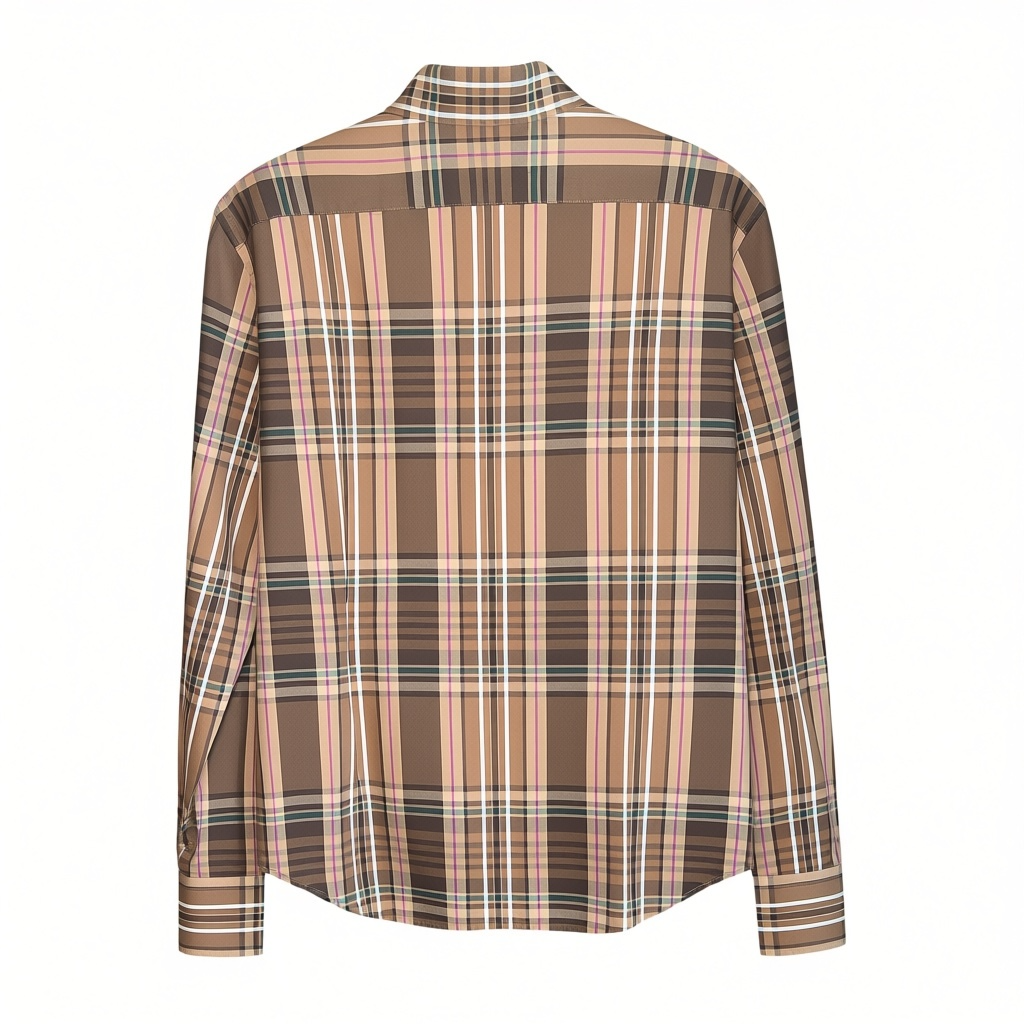 Lauren Ralph Lauren Plaid Ruffle Shirt Size XL Brown Long Sleeve 3