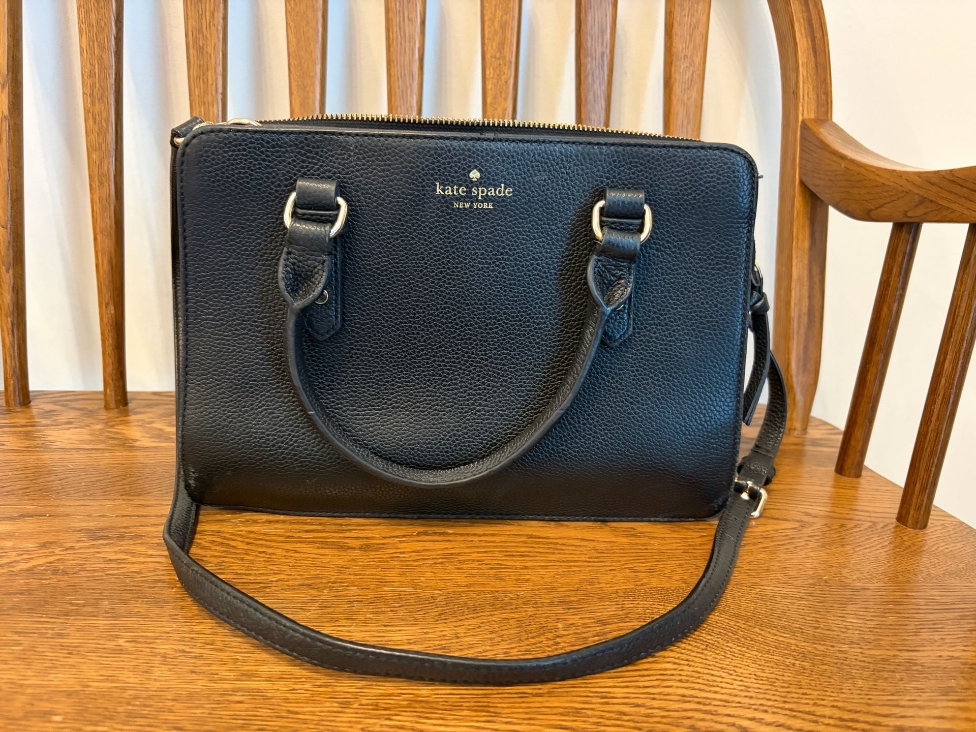 Kate Spade Mulberry Street Black Pebbled Leather Satchel 2