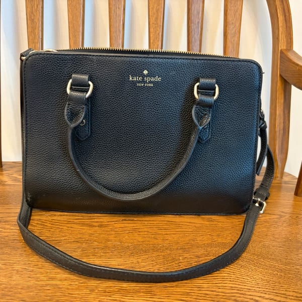 Kate Spade Mulberry Street Black Pebbled Leather Satchel