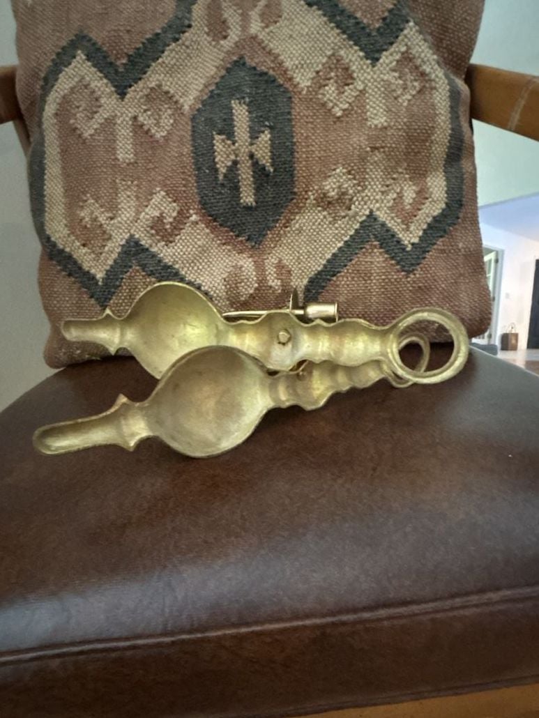 Vintage Brass Wall Sconce Pair 9