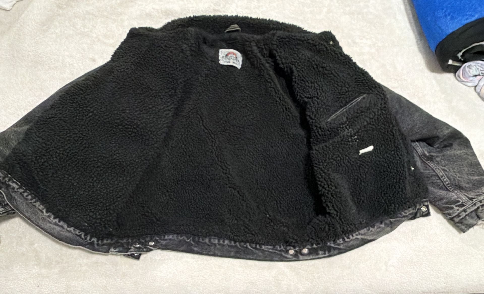 Levi's Sherpa Trucker Jacket Black Denim Wash 3