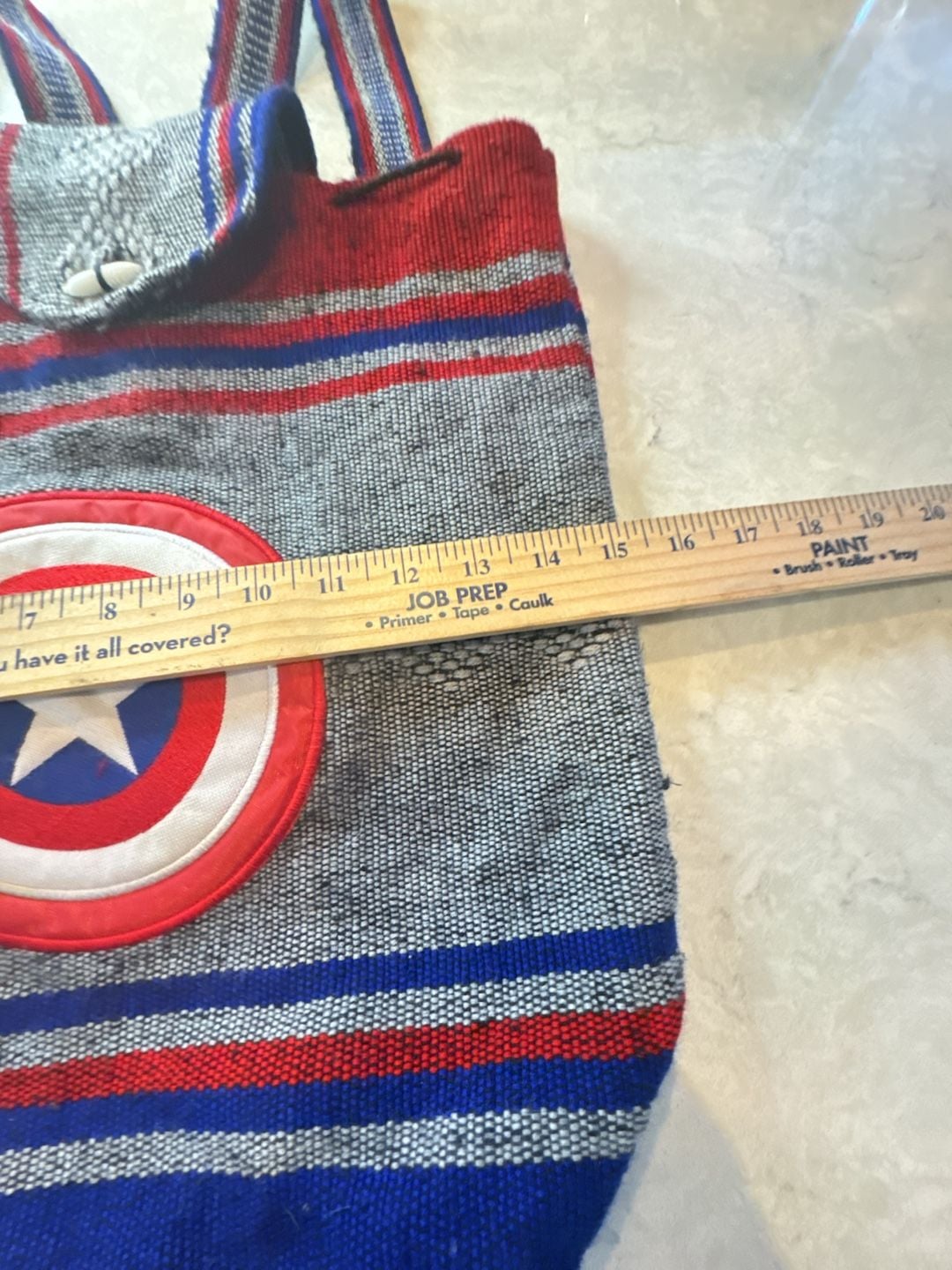 Marvel Captain America Woven Baja Backpack Red White Blue 4