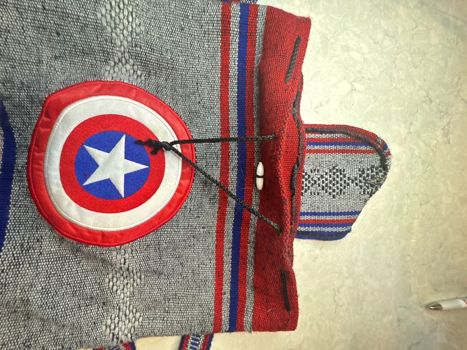 Marvel Captain America Woven Baja Backpack Red White Blue 7