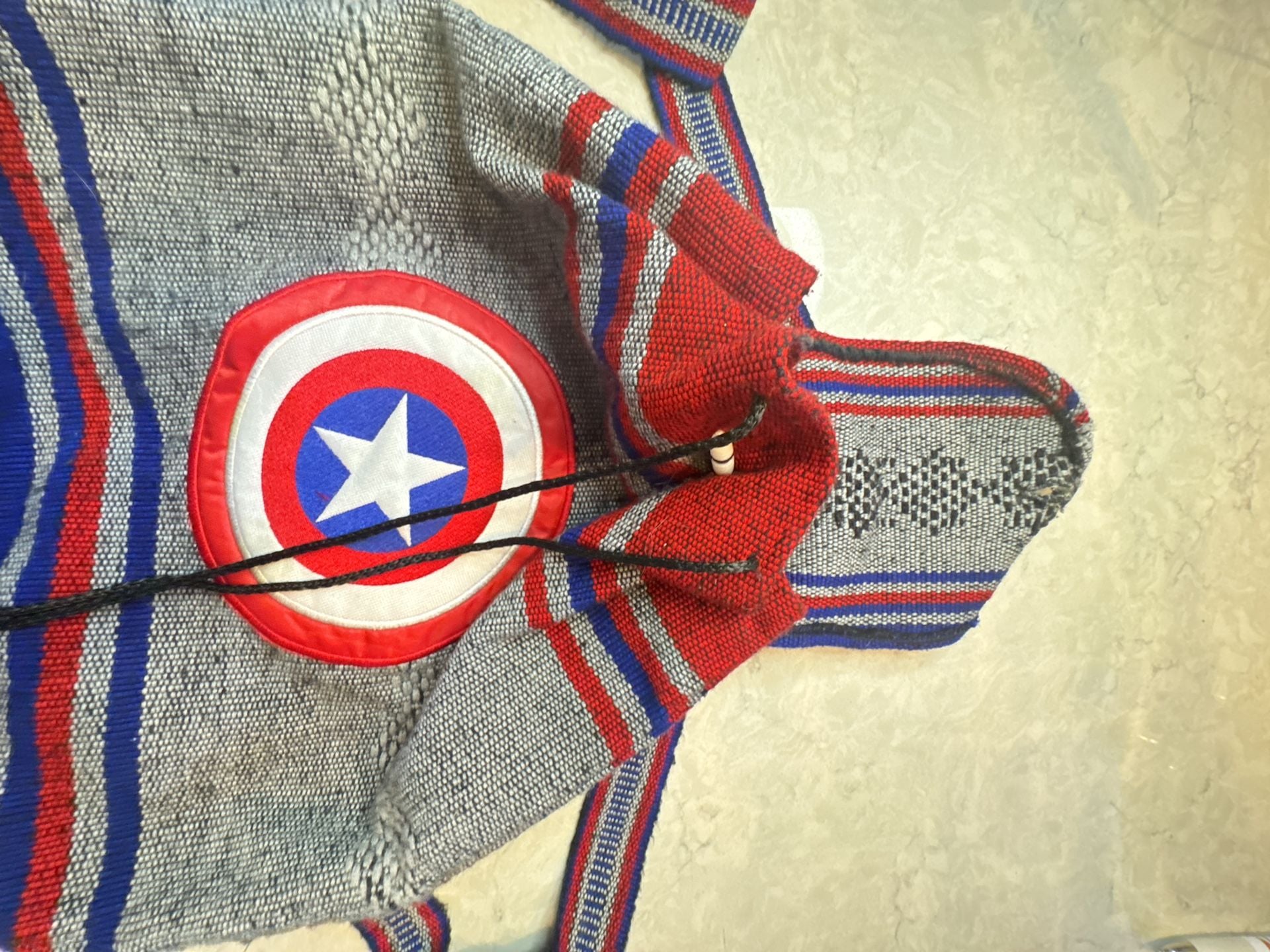 Marvel Captain America Woven Baja Backpack Red White Blue 8