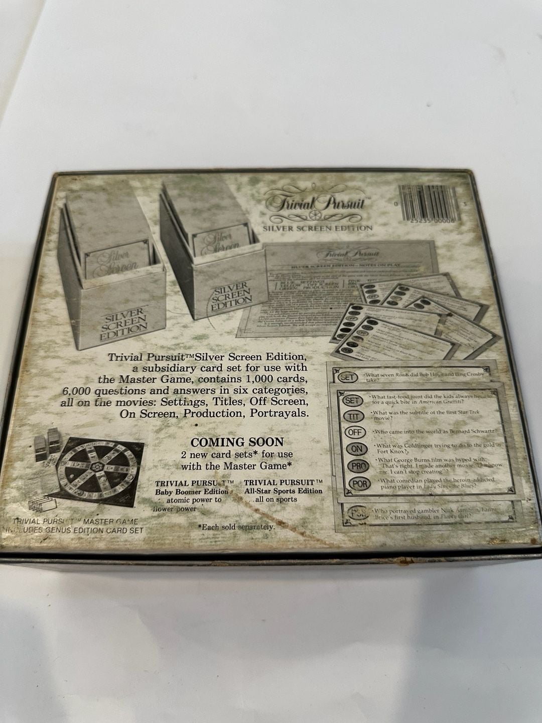 Trivial Pursuit Silver Screen Edition Card Set No. 8 6