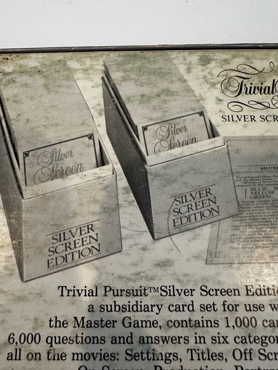 Trivial Pursuit Silver Screen Edition Card Set No. 8 8