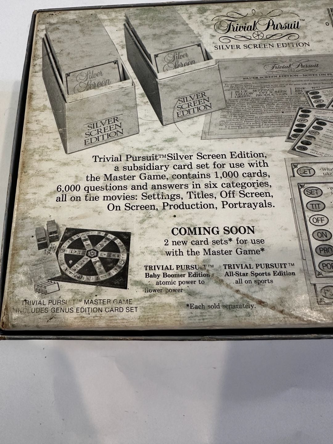Trivial Pursuit Silver Screen Edition Card Set No. 8 9