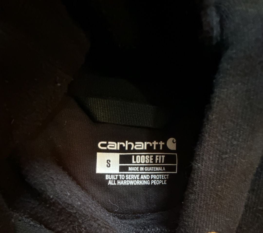 Carhartt K288 Midweight Sleeve Logo Hoodie Size S Black 5