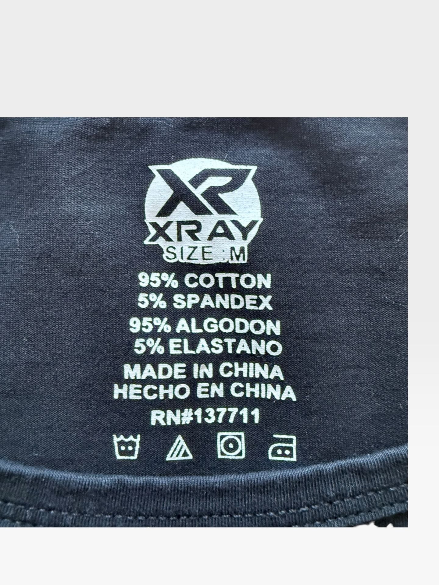 XRAY Graphic T-Shirt Size M Black Colorful Zebra Print Cotton Spandex 6