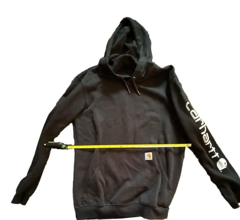 Carhartt K288 Midweight Sleeve Logo Hoodie Size S Black 8