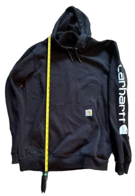 Carhartt K288 Midweight Sleeve Logo Hoodie Size S Black 7