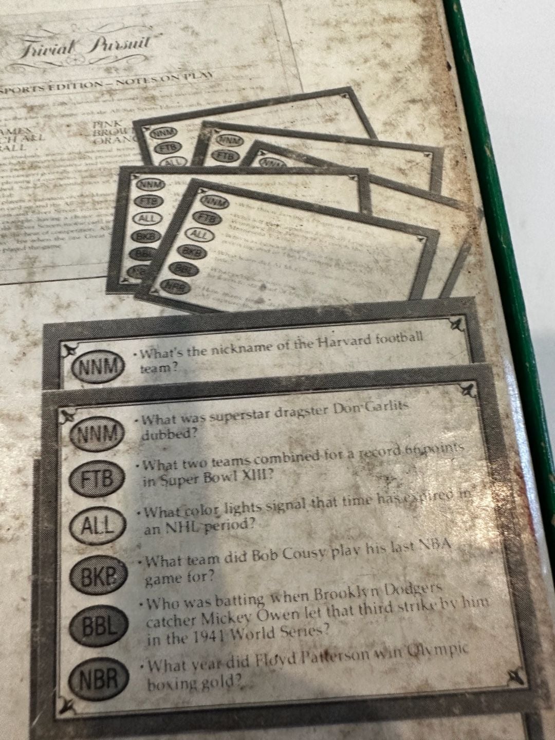 Trivial Pursuit All-Star Sports Edition Subsidiary 8