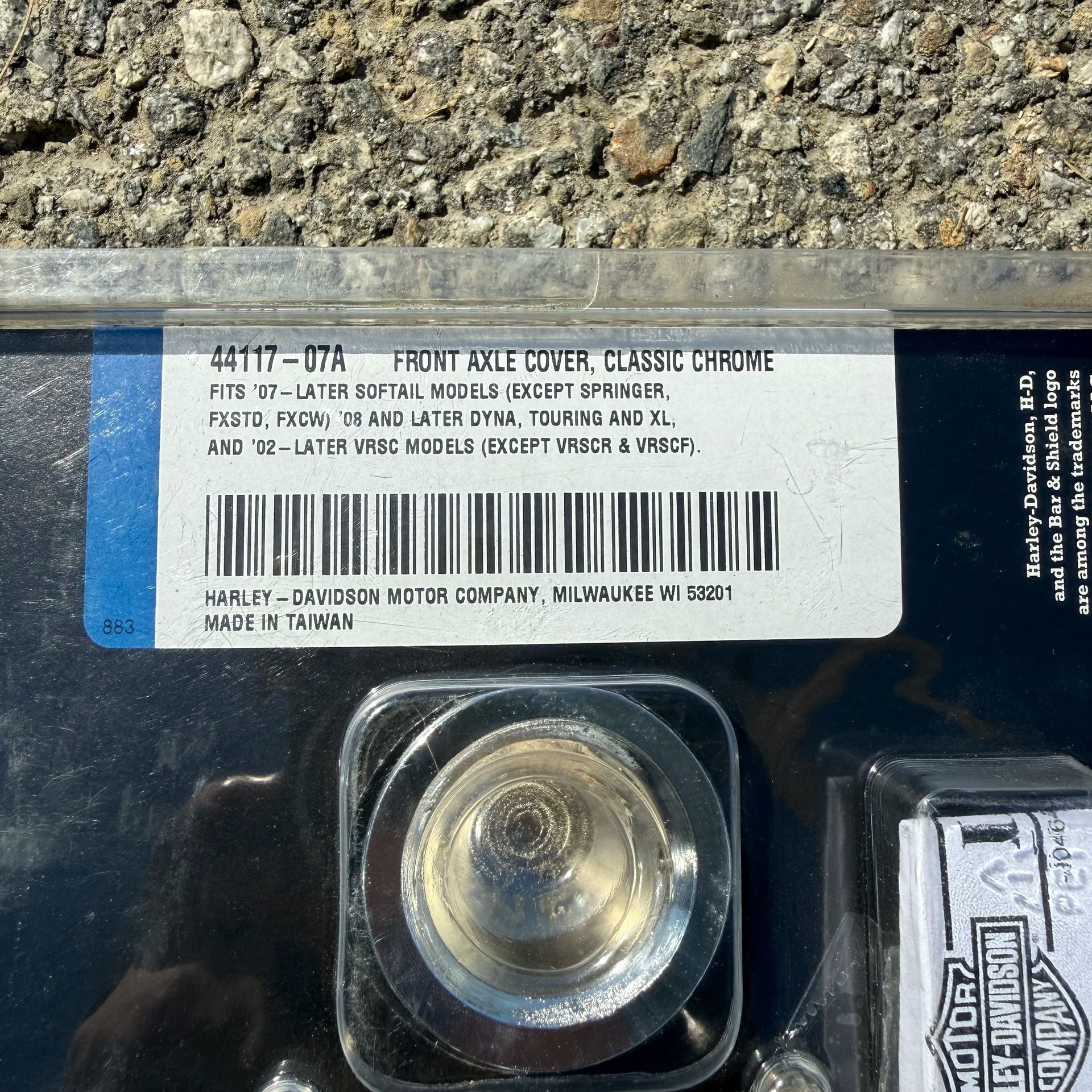 Harley Davidson Front Axle Cover Classic Chrome 44117-07A 5