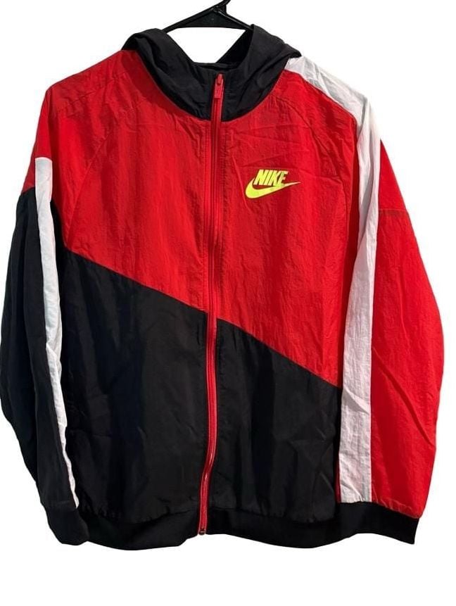 Youth Nike Core Amplify Windrunner Jacket Red Black White 2