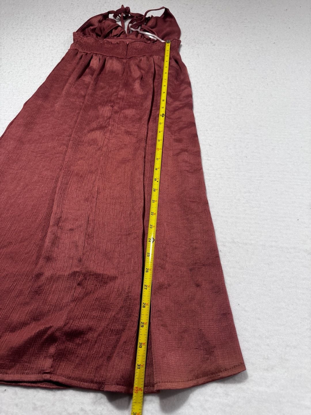 Blossom Pink Satin Midi Dress Size 6 Tie Strap 10