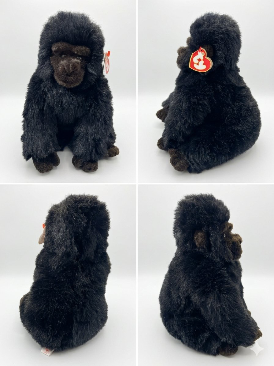 Ty Beanie Baby Grande the Gorilla Plush Stuffed Animal with Tag 1